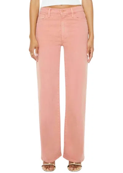 Mother Dodger Sneak Jean In Coral Haze In Pink