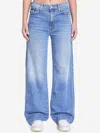 Mother Slung Sugar Cone Sneak Low-rise Flared Jeans In Blue