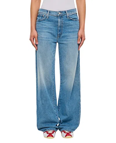 Mother The Dodger Wide Denim Jean Pants In Blue