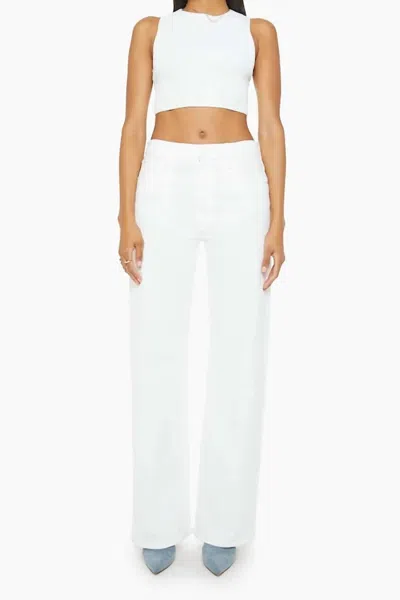 Mother Dodger Sneak Jeans In Totally Innocent In White