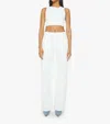 Mother Lil Patch Pocket Undercover Wide Leg Pants In Fairest Of Them All In White