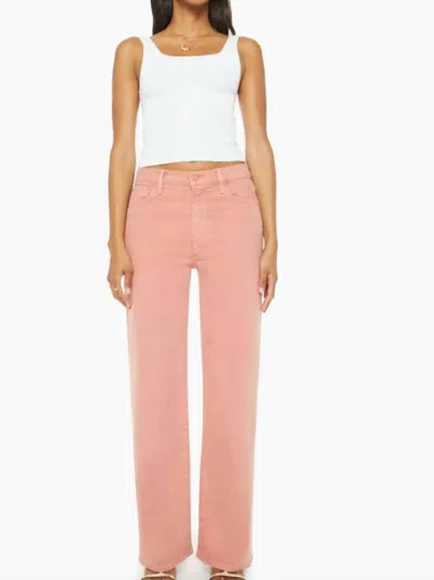 Mother Dodger Sneak Straight Leg Jeans In Coral Haze In Multi