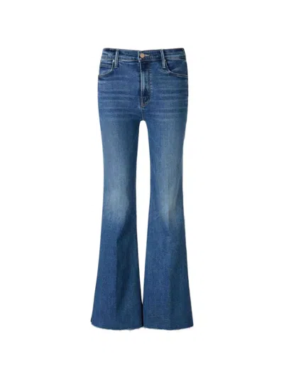 Mother Doozy Flared Jeans In Blue