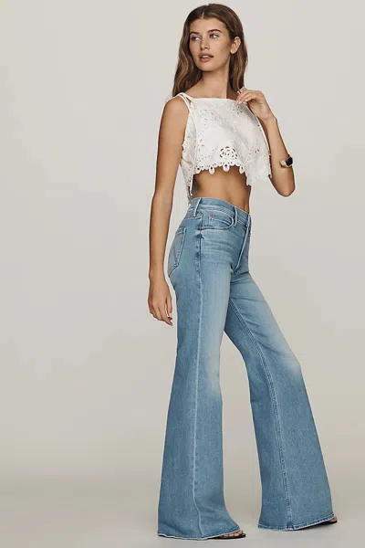 Mother Doozy Mid-rise Flare Jeans In Blue