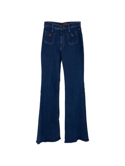 Mother Doozy Patch-pocket Jeans In Blue