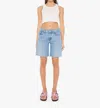 Mother The Down Low Undercover Shorts Fray Material Girl In Blue - Size 34 In Multi