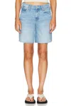 Mother The Down Low Undercover Shorts Fray Material Girl In Blue - Size 34 In Multi