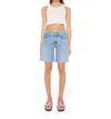 Mother The Low Down Undercover Frayed Denim Shorts In Material Girl In Multi