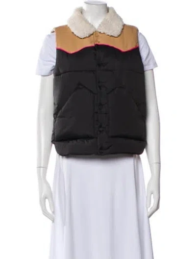 Pre-owned Mother Down Vest In Black