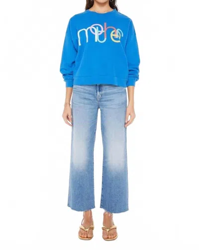 Mother Drop Square 80's Sweatshirt In Blue
