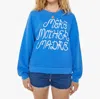 Mother Drop Square Mere Madre Crewneck Sweatshirt In Blue In Blue