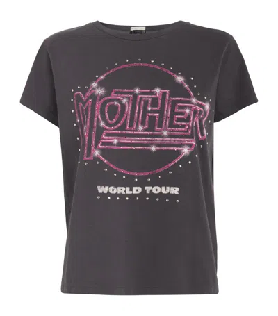 Mother Embellished Boxy Goodie Goodie T-shirt In Black