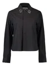 Mother Embellished-collar Shirt In Black