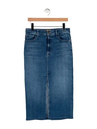 Pre-owned Mother Embroidered Accent Long Skirt In Blue