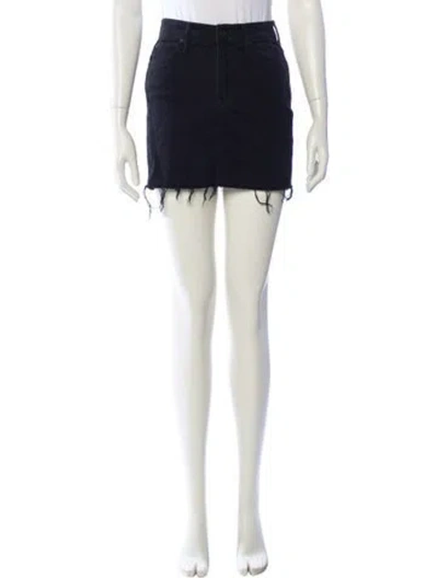 Pre-owned Mother Embroidered Accent Mini Skirt In Blue