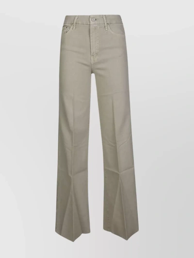 MOTHER EMBROIDERED FLARE STITCH TROUSERS
