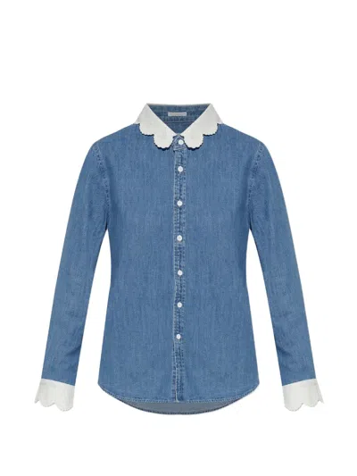 Mother The Frilly Foxy Boxy Shirt Story So Far In Blue