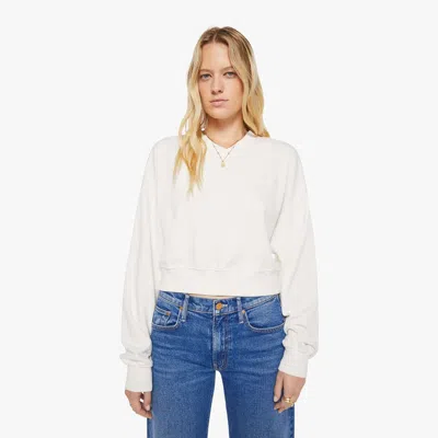 Mother Eterne Cropped V-neck Sweatshirt Bone In Multi