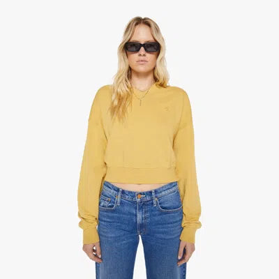 Mother Eterne Cropped V-neck Sweatshirt Saffron In Multi