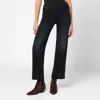 Mother The Hustler Roller Sneak Jeans In Black