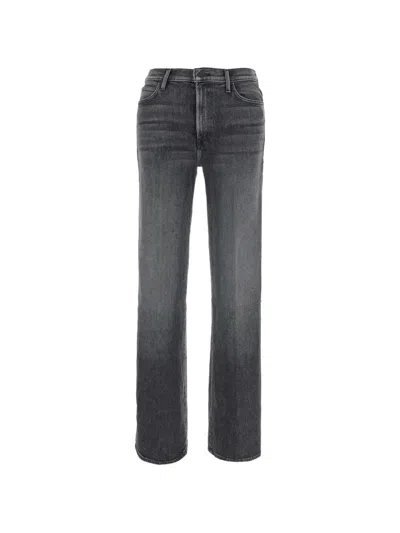 Mother Faded Straight-leg Jeans In Gray