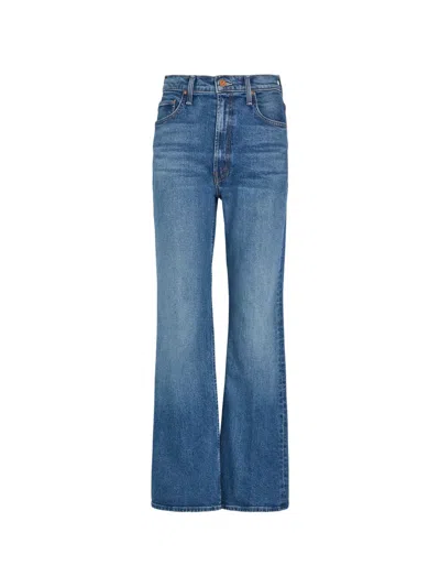 Mother Faded-effect Bootcut Jeans In Blue