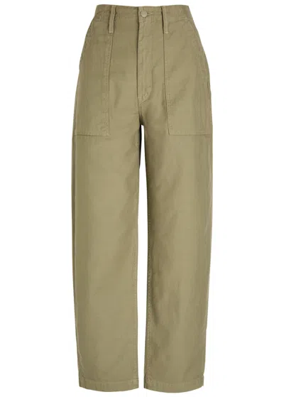 MOTHER MOTHER FANGIRL FATIGUE FLOOD BARREL-LEG COTTON TROUSERS