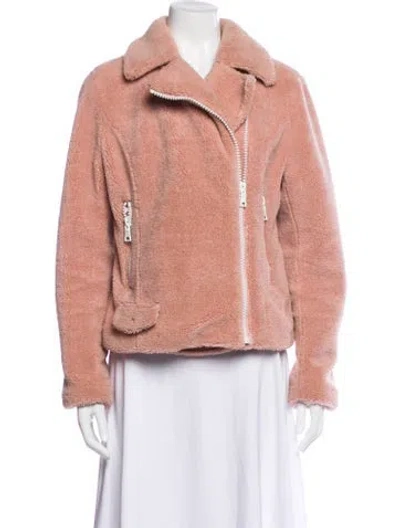 Pre-owned Mother Faux Fur Faux Fur Jacket In Pink
