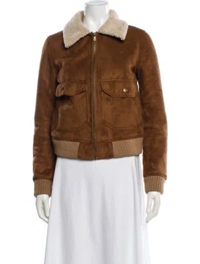 Pre-owned Mother Faux Fur Jacket In Brown