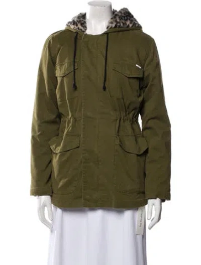 Pre-owned Mother Faux Fur Jacket In Green