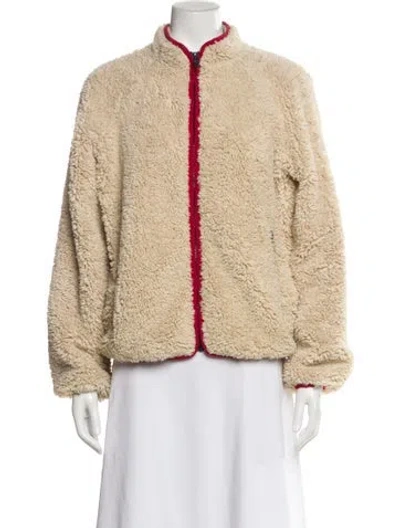 Pre-owned Mother Faux Fur Jacket In Neutral