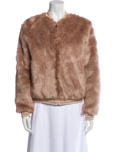 Pre-owned Mother Faux Fur Jacket In Neutral