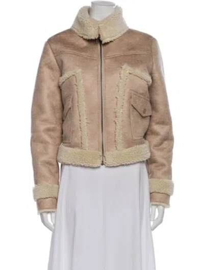 Pre-owned Mother Faux Fur Jacket In Neutral