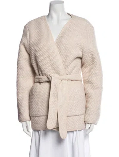 Pre-owned Mother Faux Fur Jacket In Neutral