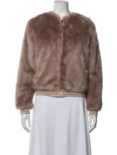 Pre-owned Mother Faux Fur Jacket In Neutrals