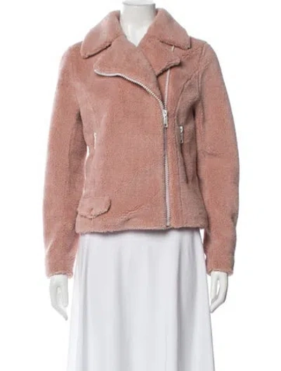 Pre-owned Mother Faux Fur Jacket In Pink