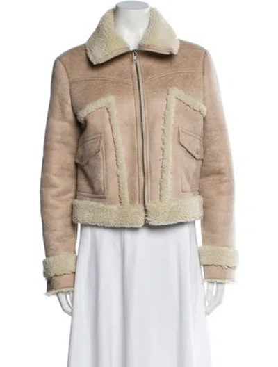 Pre-owned Mother Faux Fur Vest In Neutral