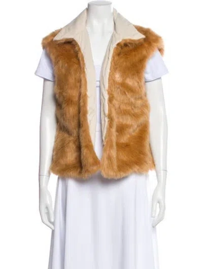 Pre-owned Mother Faux Fur Vest In Neutral