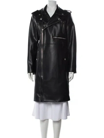 Pre-owned Mother Faux Leather Coat In Gray