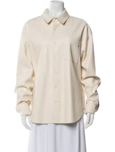 Pre-owned Mother Faux Leather Jacket W/ Tags In Neutral