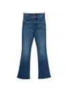 Mother The Weekender Mid Rise Flared Jeans In Kicks And Riffs In Blue