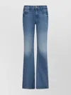 Mother Flare Mid-rise Denim Jeans With Faded Effect
