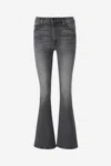 Mother Flare Weekender Jeans In Antracite Grey