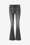 Mother Flare Weekender Jeans In Antracite Grey