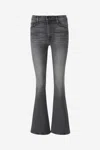 Mother Flare Weekender Jeans In Antracite Grey