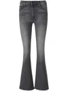 Mother Flare Weekender Jeans In Black
