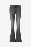 Mother Flare Weekender Jeans In M Embroidered On The Back Pockets