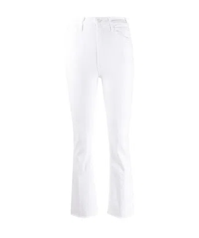 Mother The Hustler Ankle-fray Jeans In White