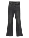 Mother Flared Black Jeans With Vintage Appeal And Flattering Fit In Black