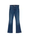Mother The Weekender Mid Rise Flared Jeans In Kicks And Riffs In Blue